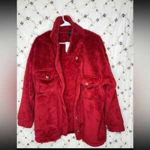 Discreet Red Teddy Jacket